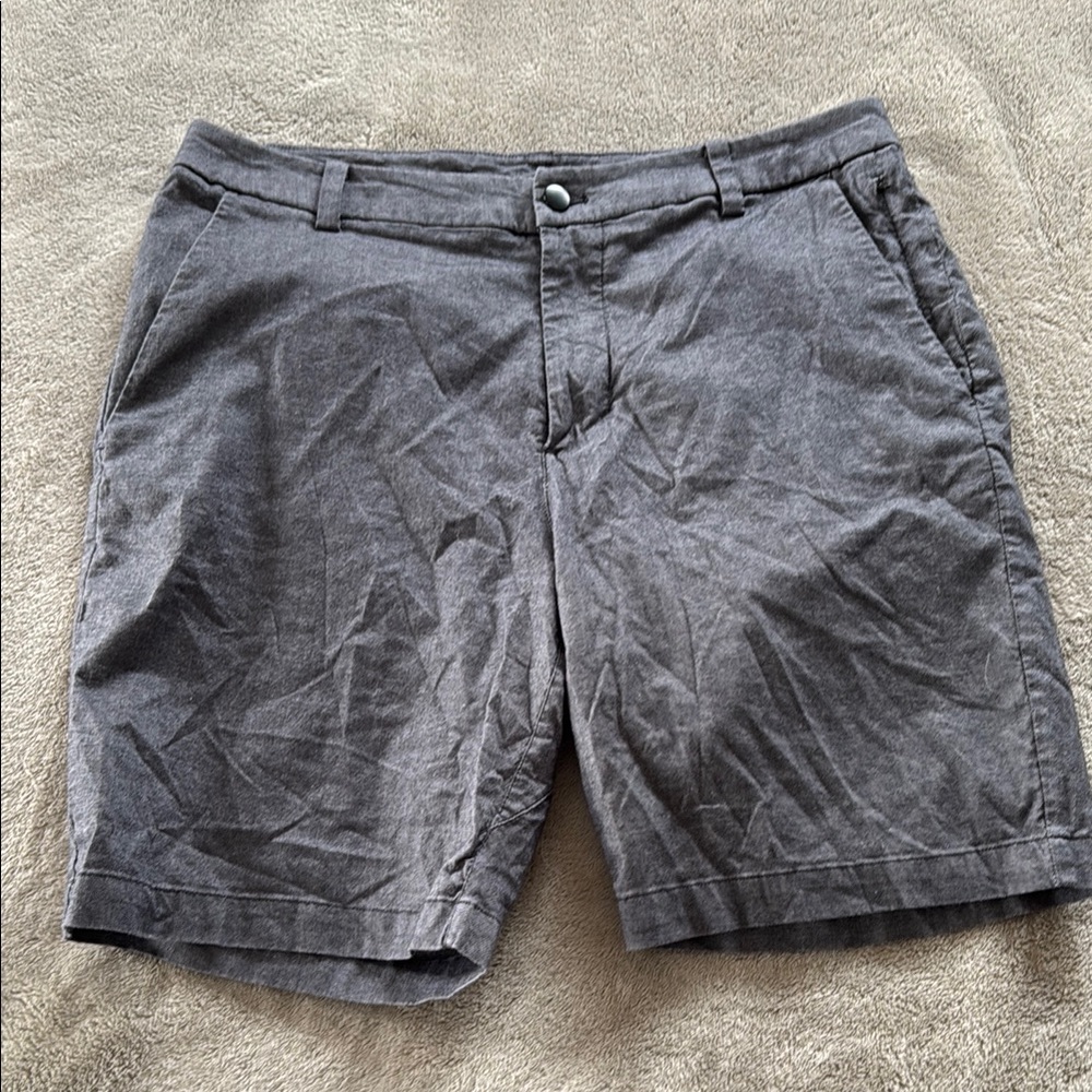 Lululemon Commission Shorts Qwick Oxford 9" Men's Size 36 Gray